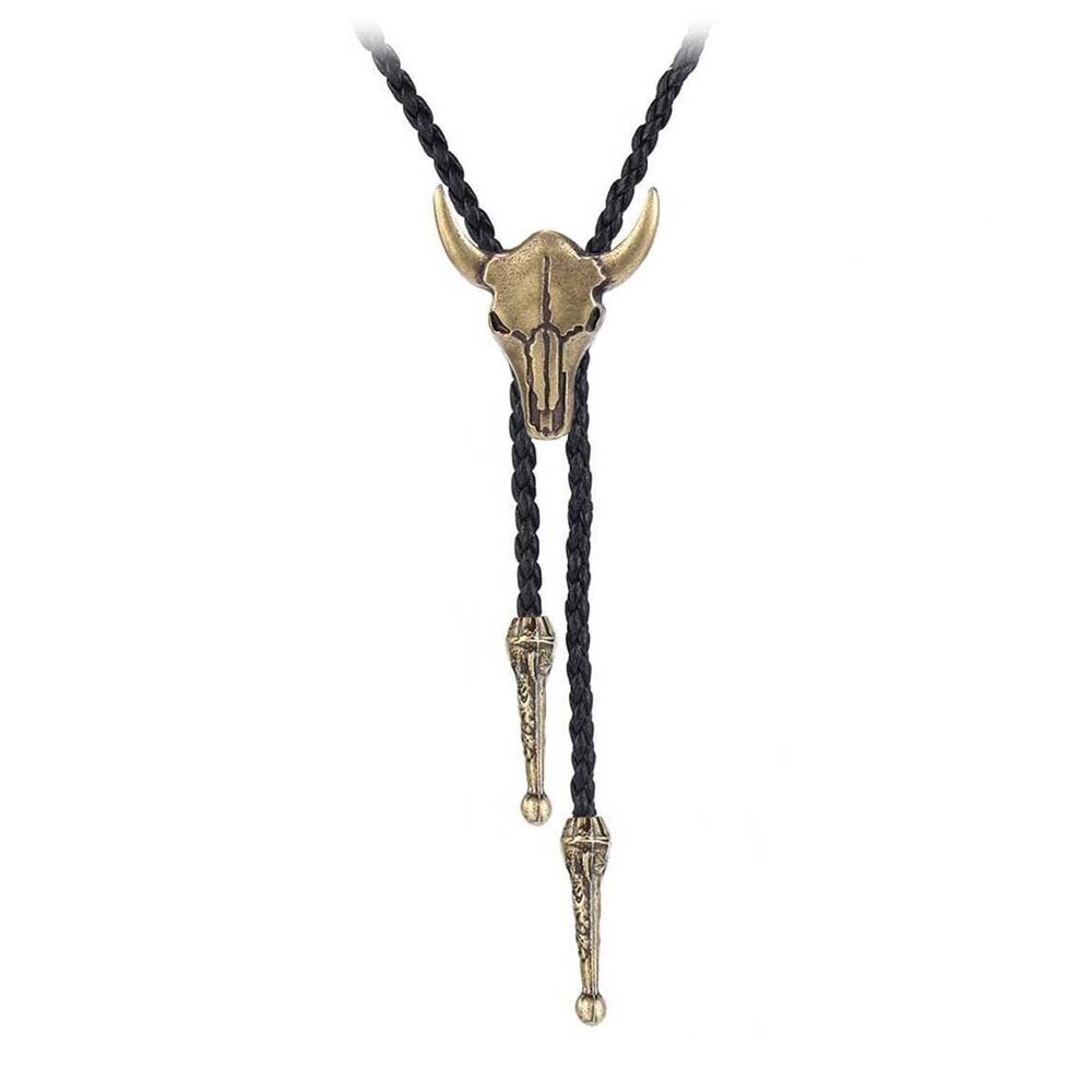 3599 Vintage Style Bolo Tie Western Cowboy Leather Rodeo Bolo Bola Tie